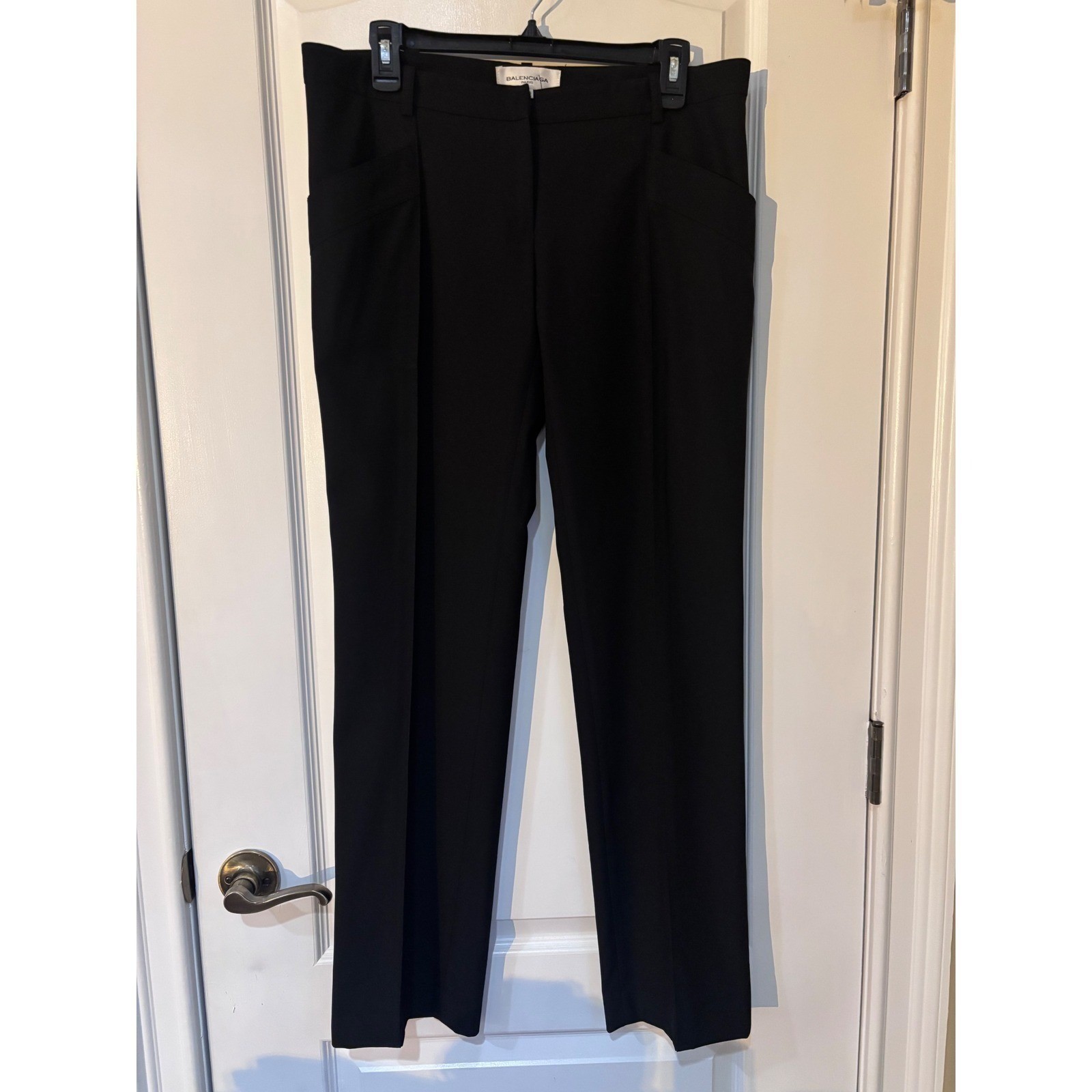 Balenciaga Paris Vintage Y2K Ghesquiere Era Black Low Rise Trouser Pants US 8