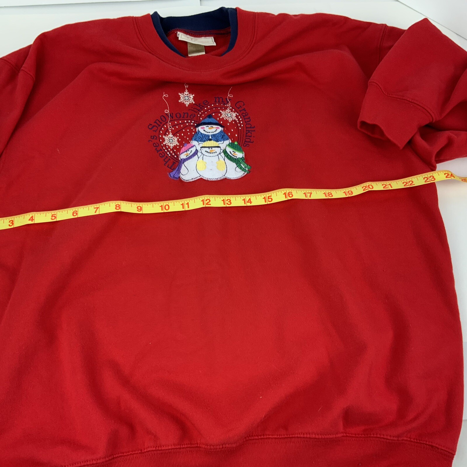 VTG M & C Sportswear Women’s X LG Holiday Sweatshirt “Snowone Like My Grandkids”