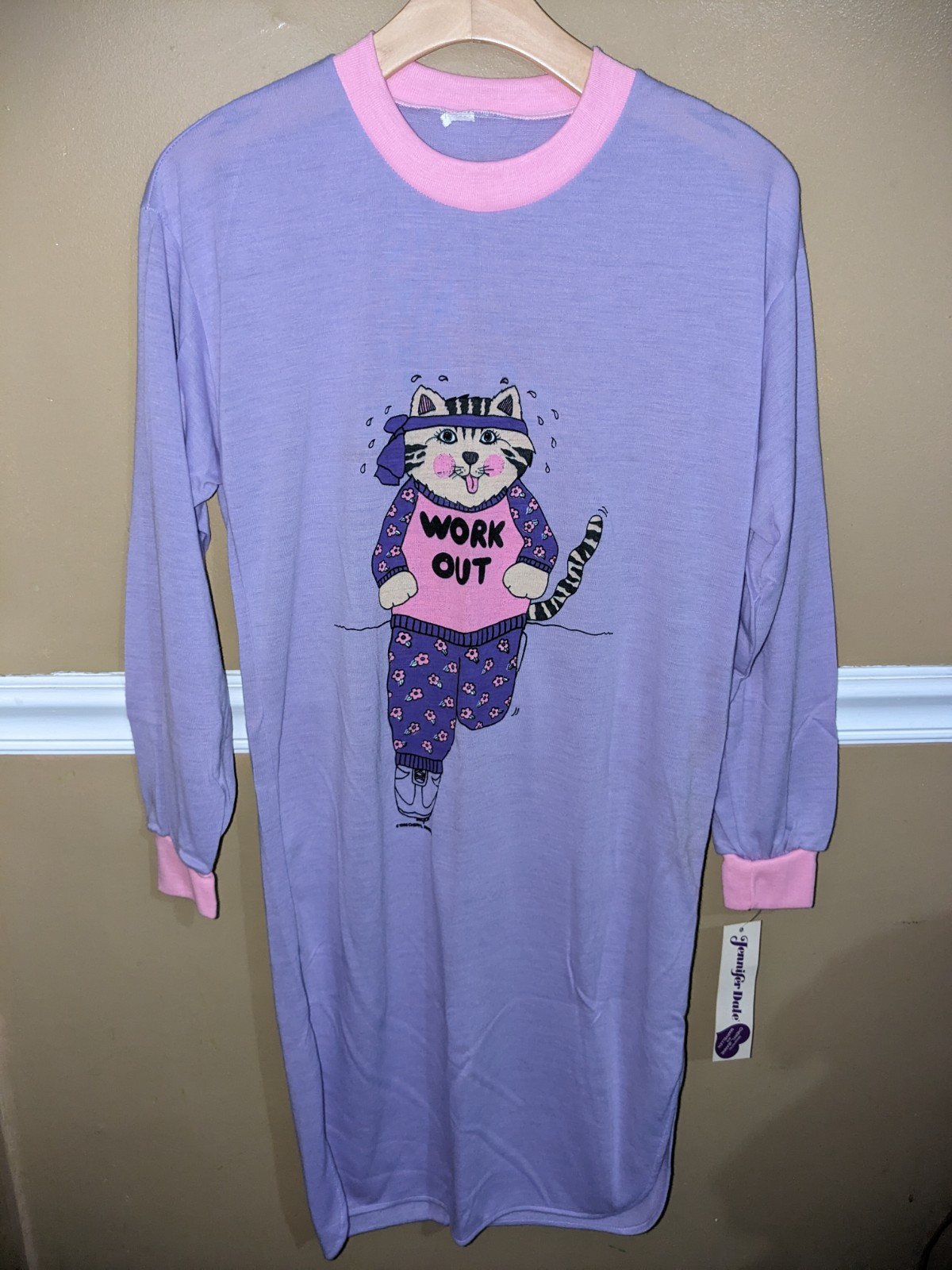 Vintage 1980’s Jennifer Dale Cat Pajamas Nightgown New Size Small/Medium