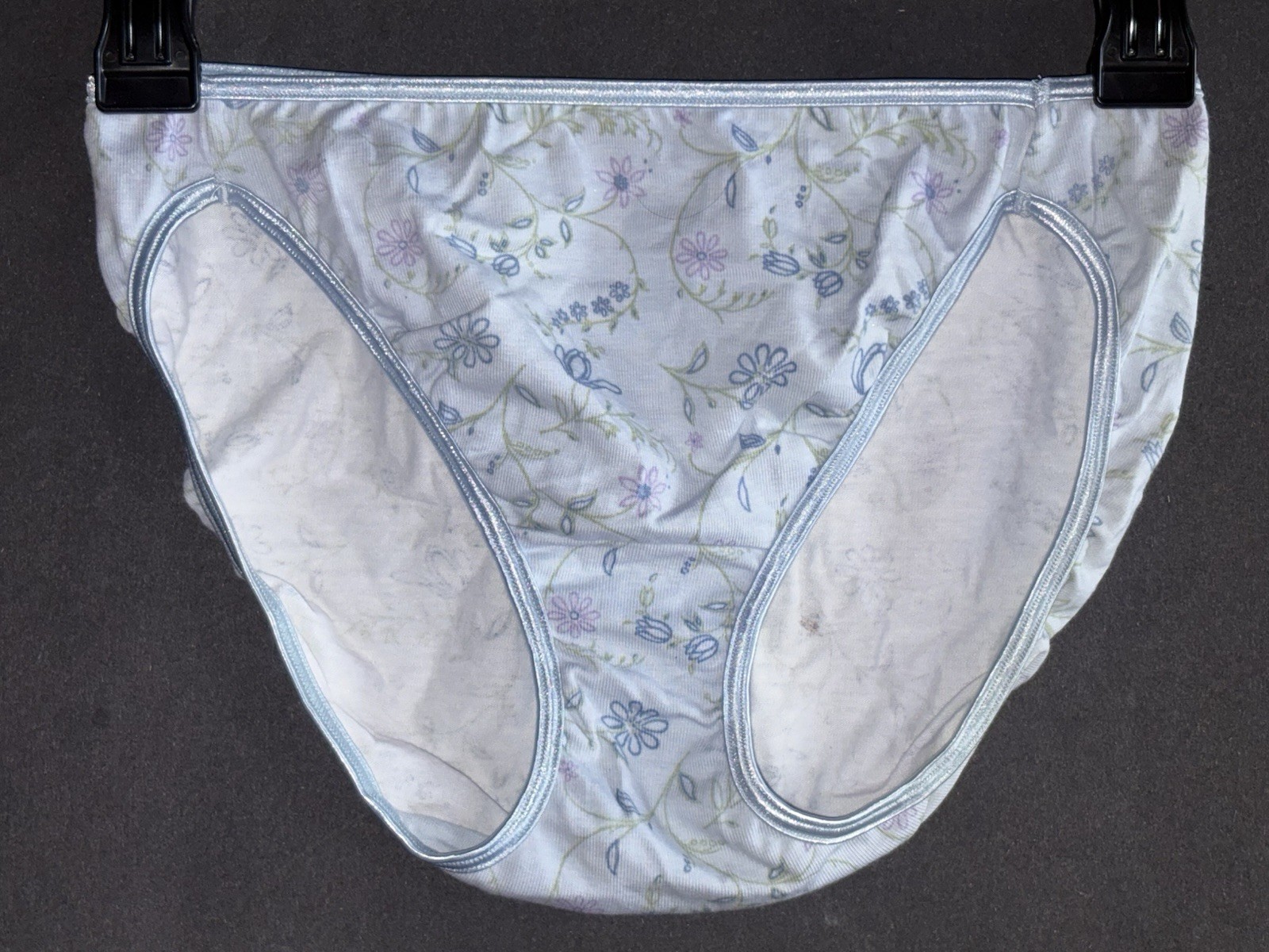 Vanity Fair 18-320 6 M Vintage Y2K Hi Cut Brief Floral Cotton Panty Underwear