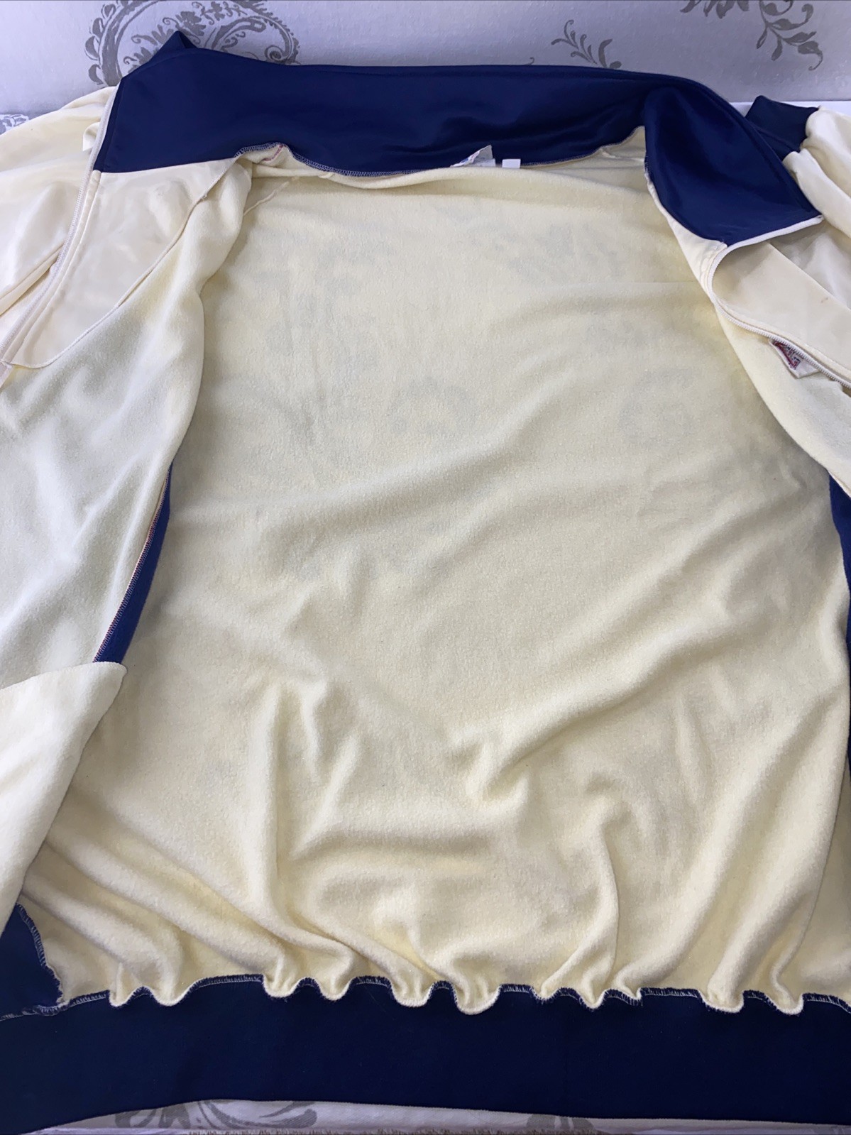 VTG 70’s Zwickel USA Olympics, Warm up track jacket full zip Cream Color