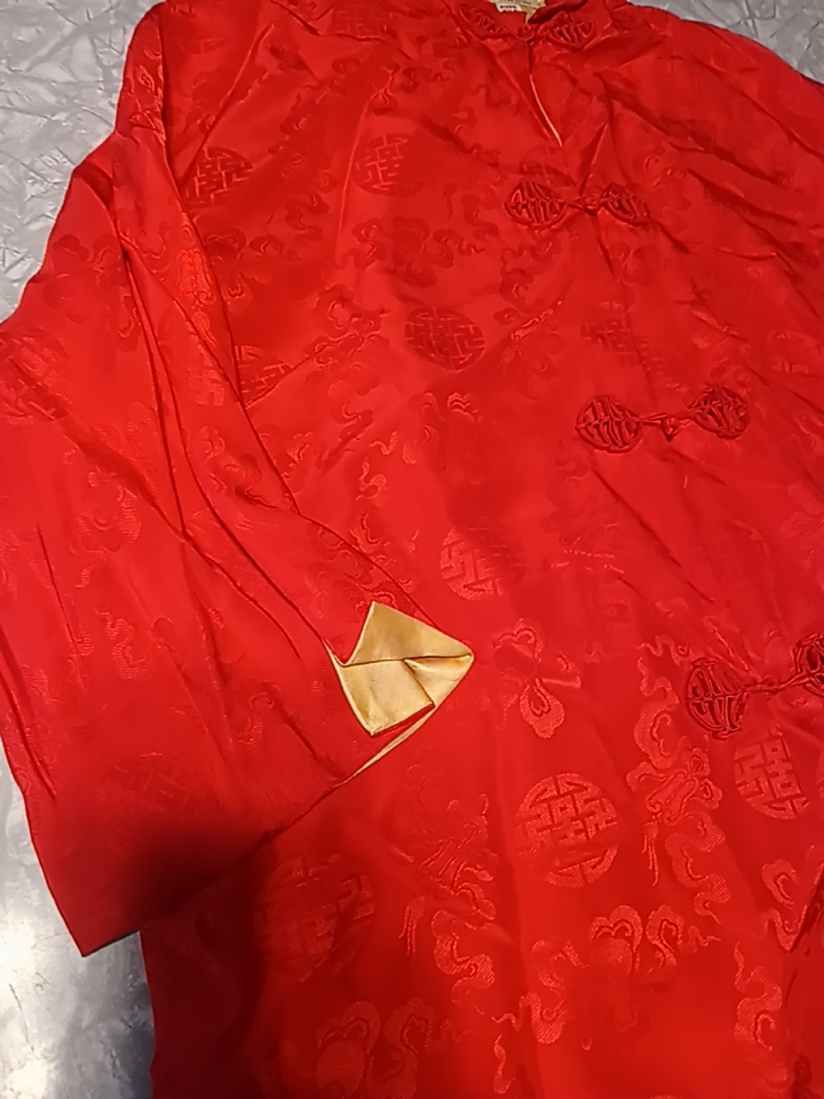 Vintage 60s/70s Chinese Silk Tunic Jacket Blouse And Pants Size 16