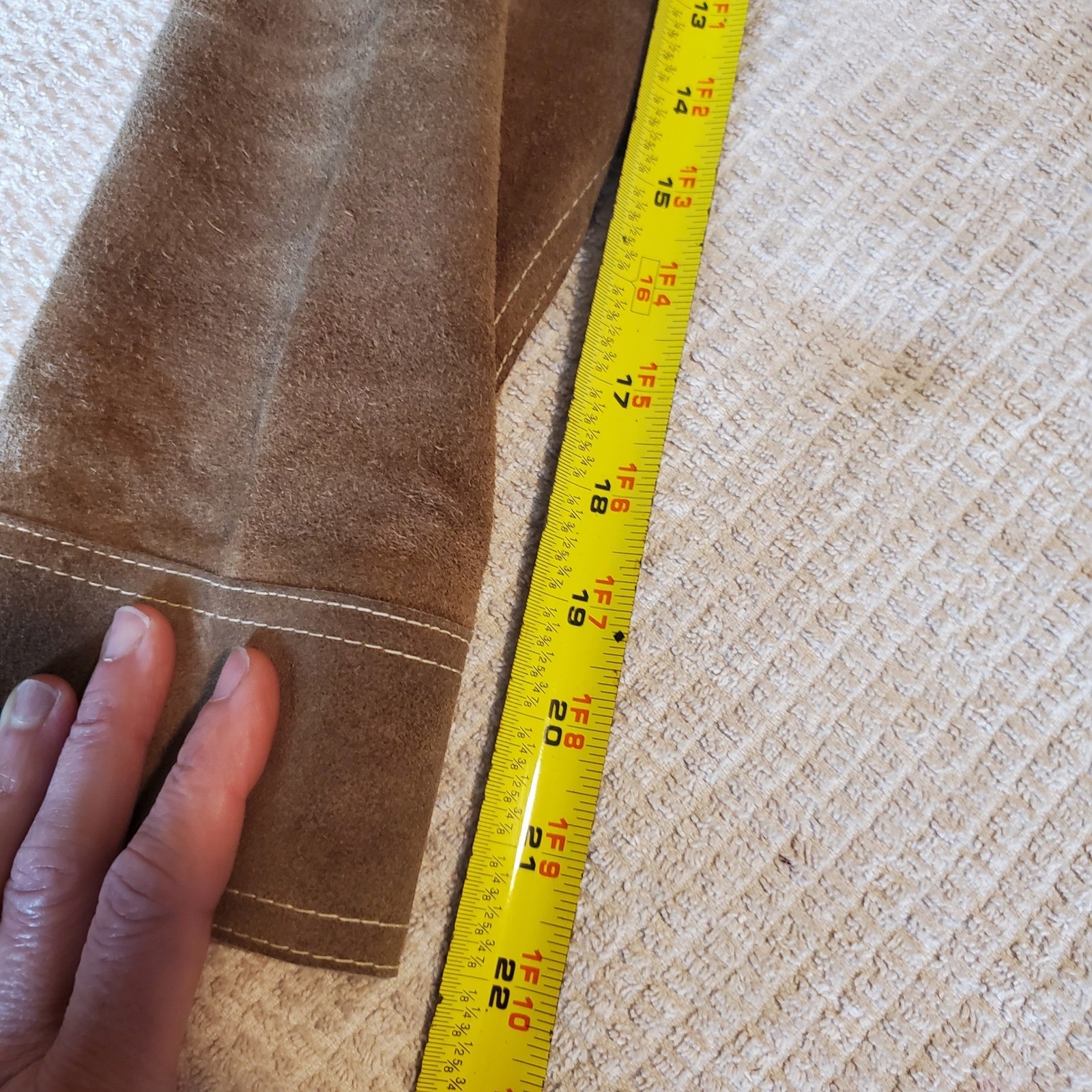 Vintage 70’s Brown Suede Leather Western Studded Snap Front Jacket Womens small