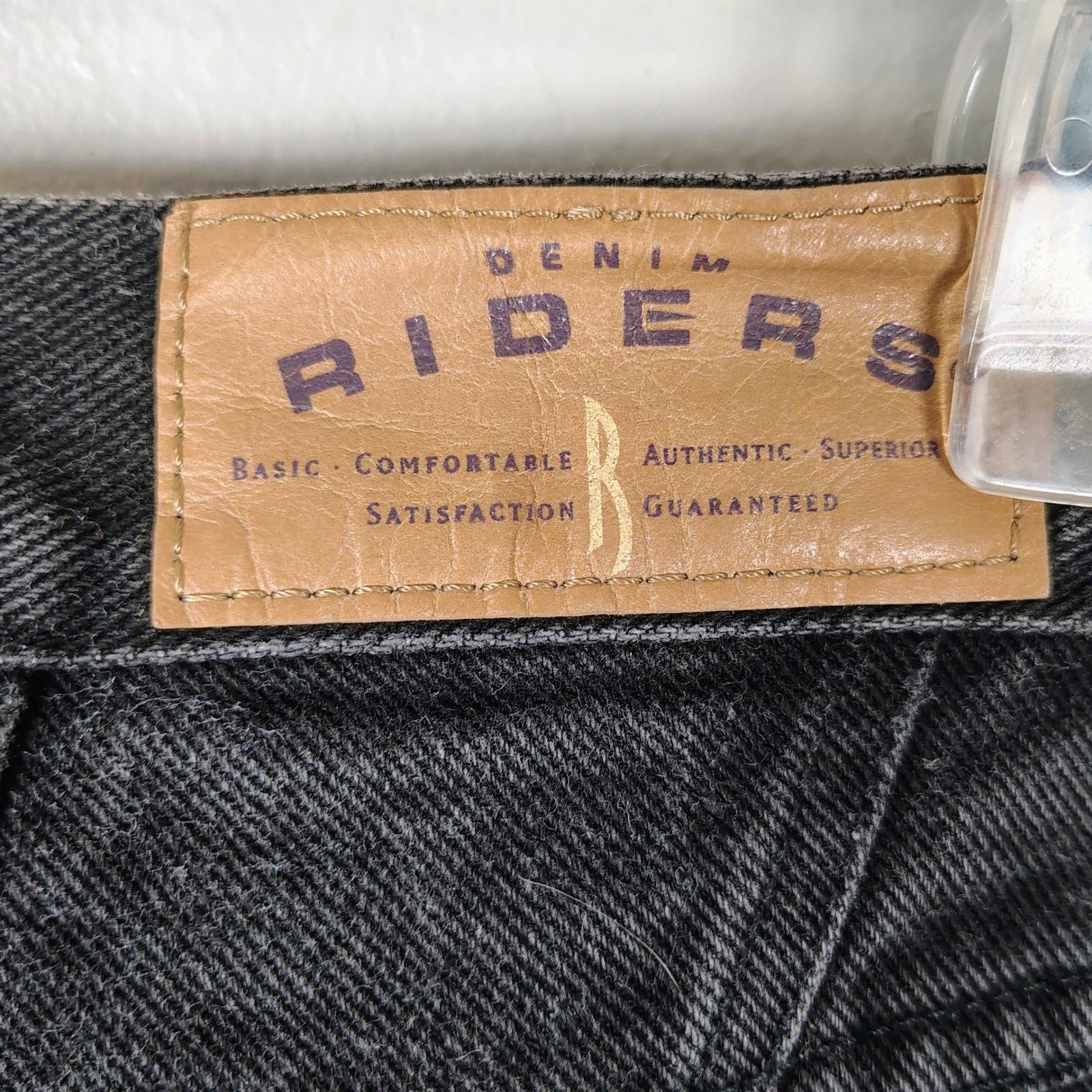 Vintage Riders by Lee High Waisted Mom Jeans Faded Black Tapered Leg 8P Dark emo