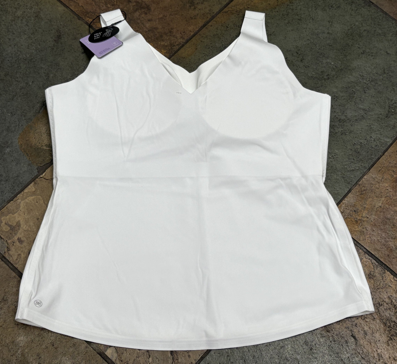 HONEYLOVE 3X White LiftWear Tank Top Shaping Cami with Pads Included NWT #425