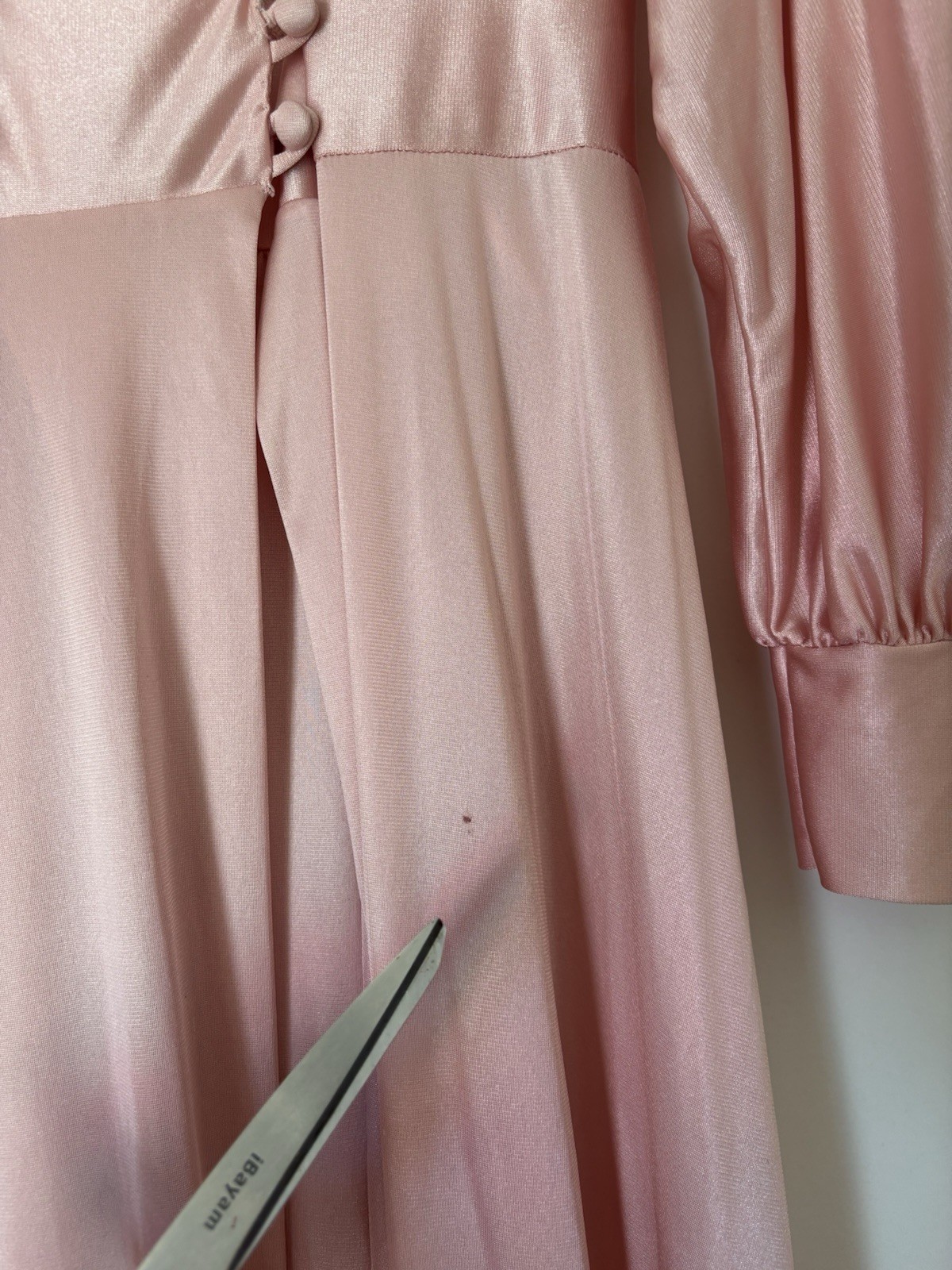Vtg Lily Of France Robe and Long Slip Large Pink Blush Satin Lace