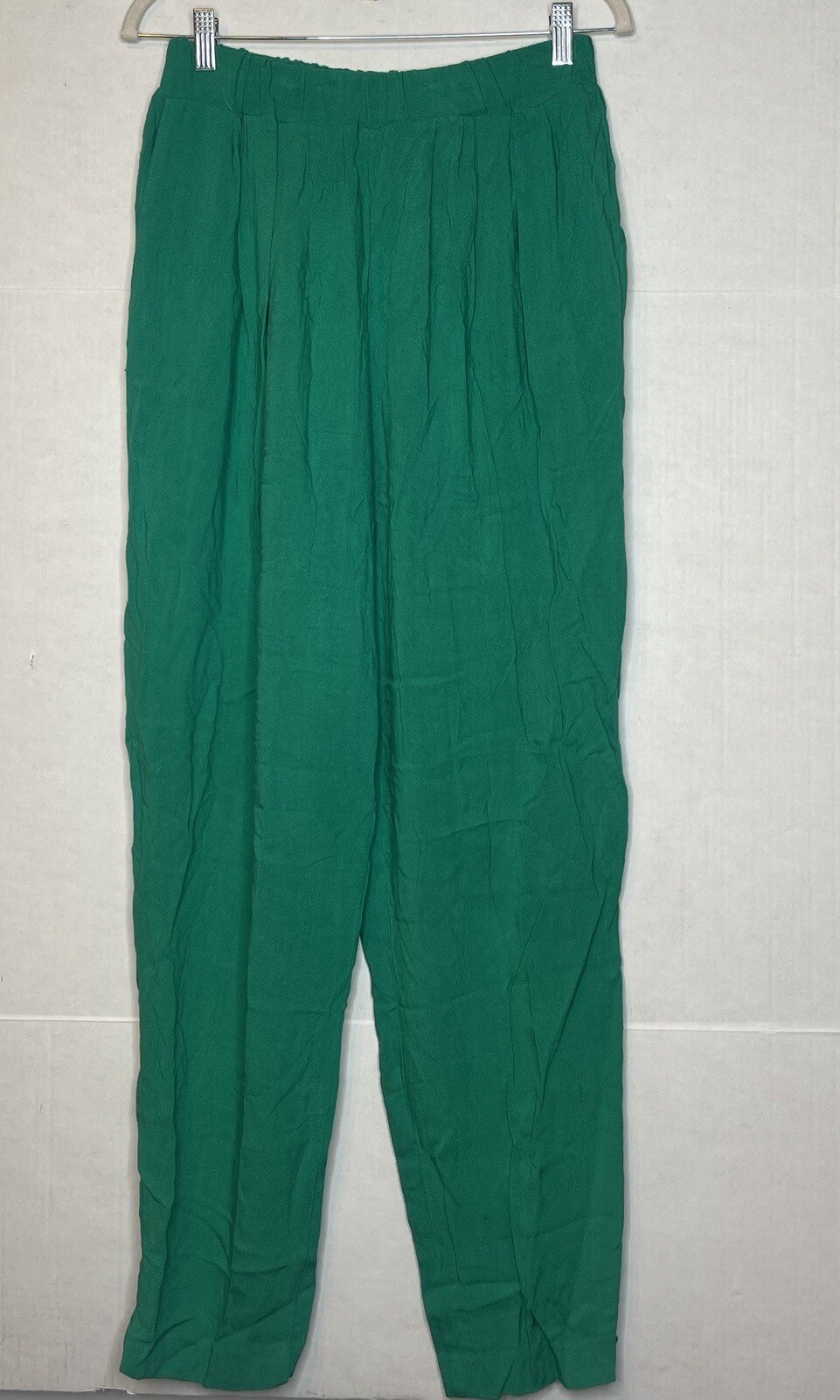VINTAGE FRANCINE BROWNER WOMEN’S RAYON ELASTIC WAIST STRAIGHT LEG PANTS 11/12
