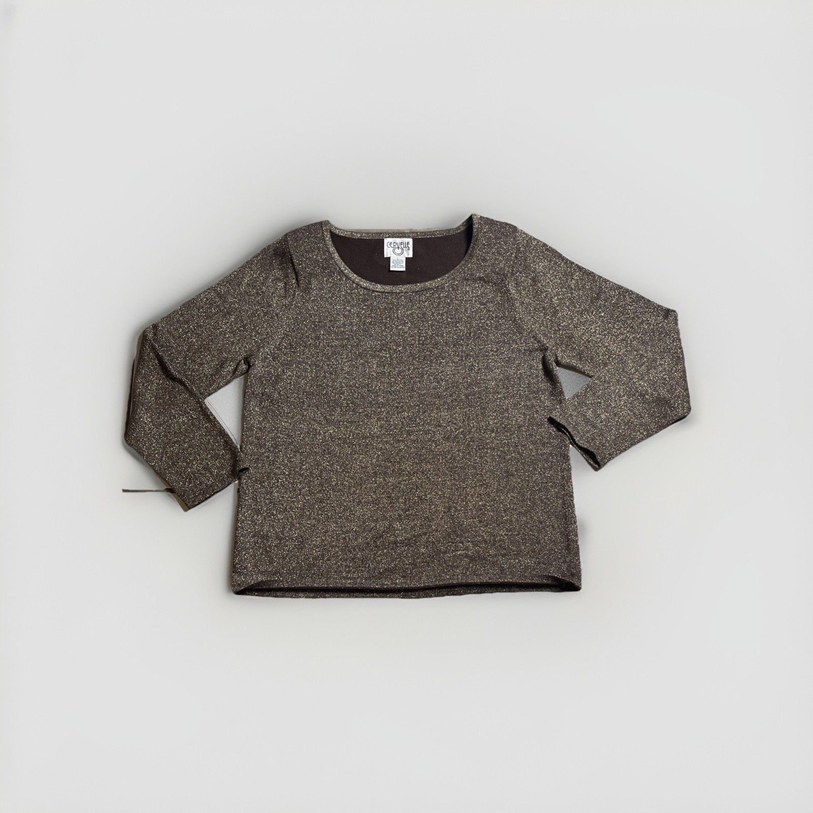 Vintage 90S Cervelle Sparkly Metallic Sweater women’s Sz-L Made in USA