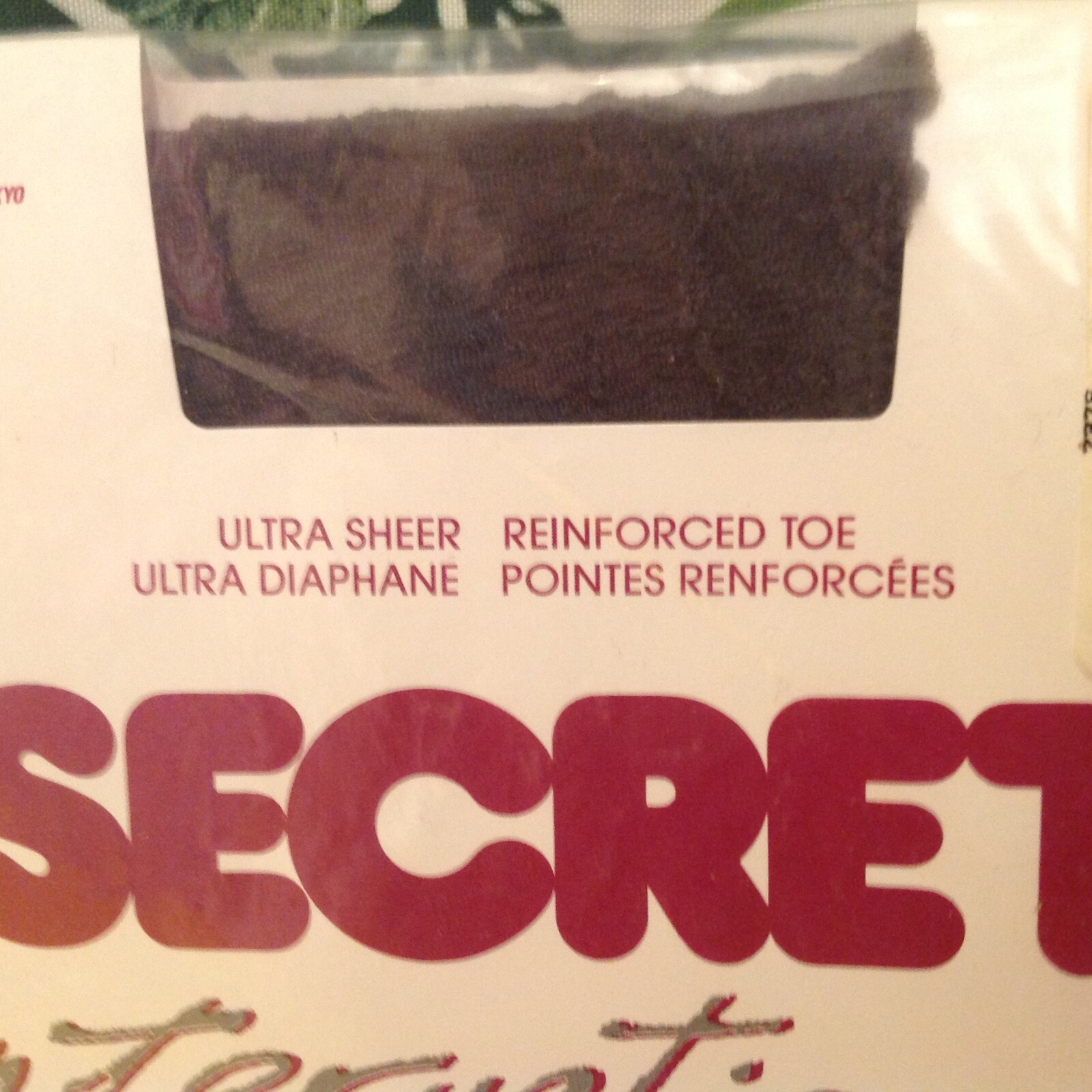 Vintage Pantyhose Secret International Color Charcoal Size A 90-120 Lbs B004C