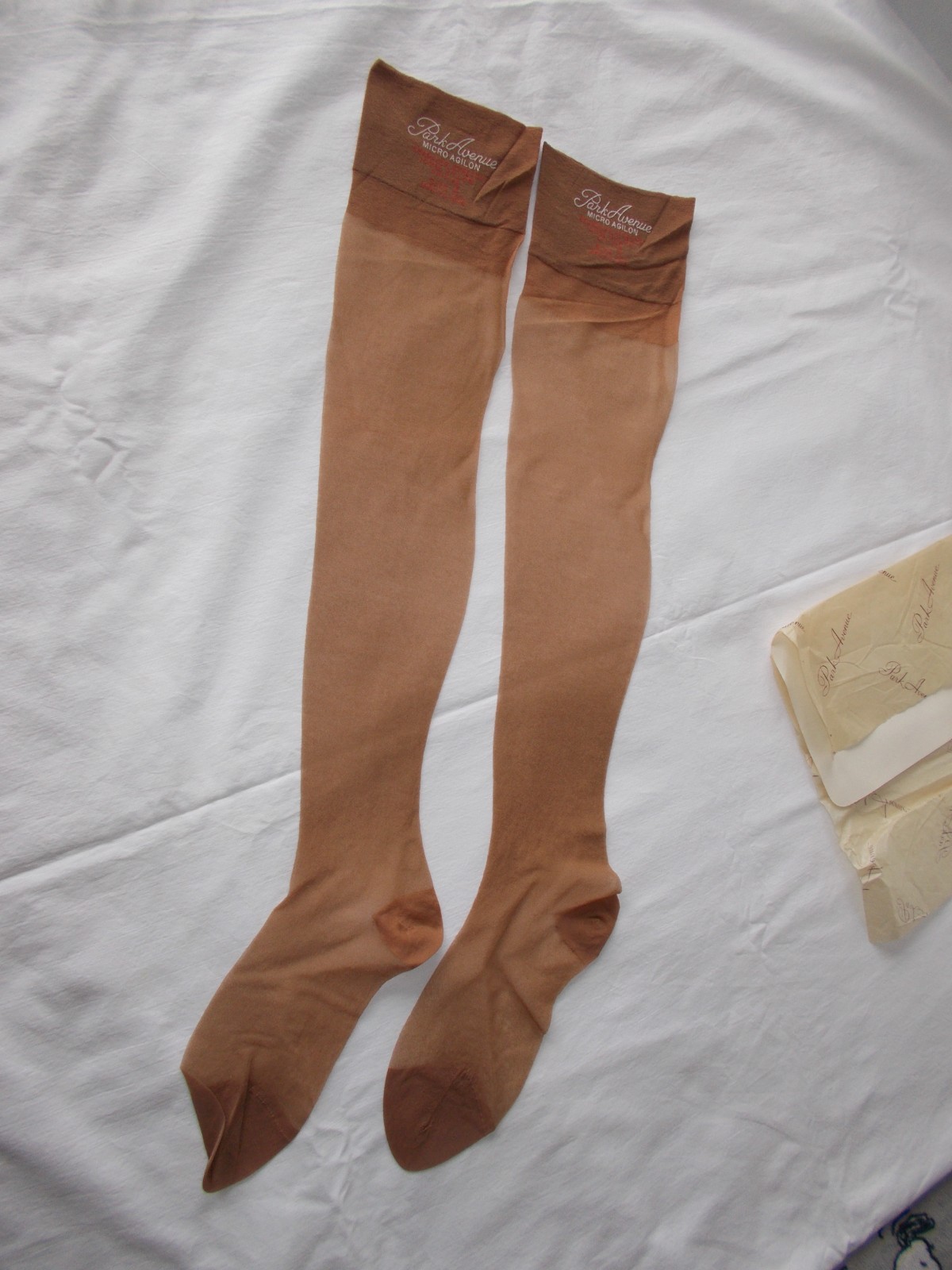 Vintage Park Avenue Micro Aglion 100% Nylon Stockings Size 3 NOS Unworn
