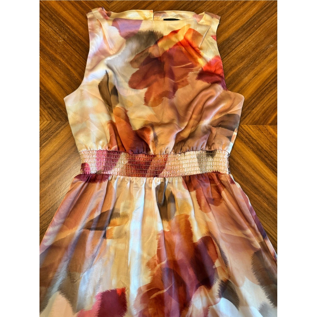 Halogen Floral Satin Maxi Dress Wedding Guest Garden Party Size S