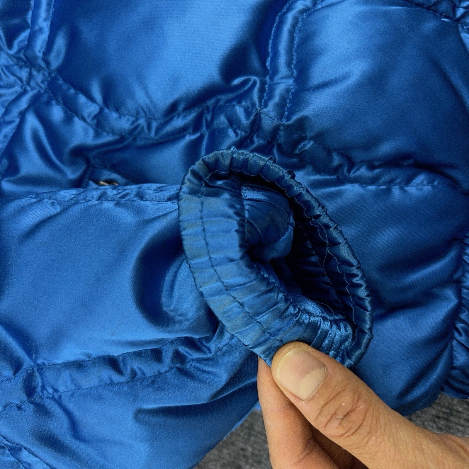 Vintage 80s 90s Snuggler by Kaelin Shiny Blue Down Puffer Ski Jacket US6
