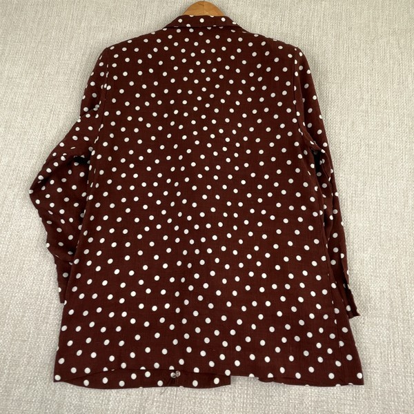 True Vintage Campus Casuals Sports Coat Polka Dot 1970s Groovy Hippy Blazer VTG