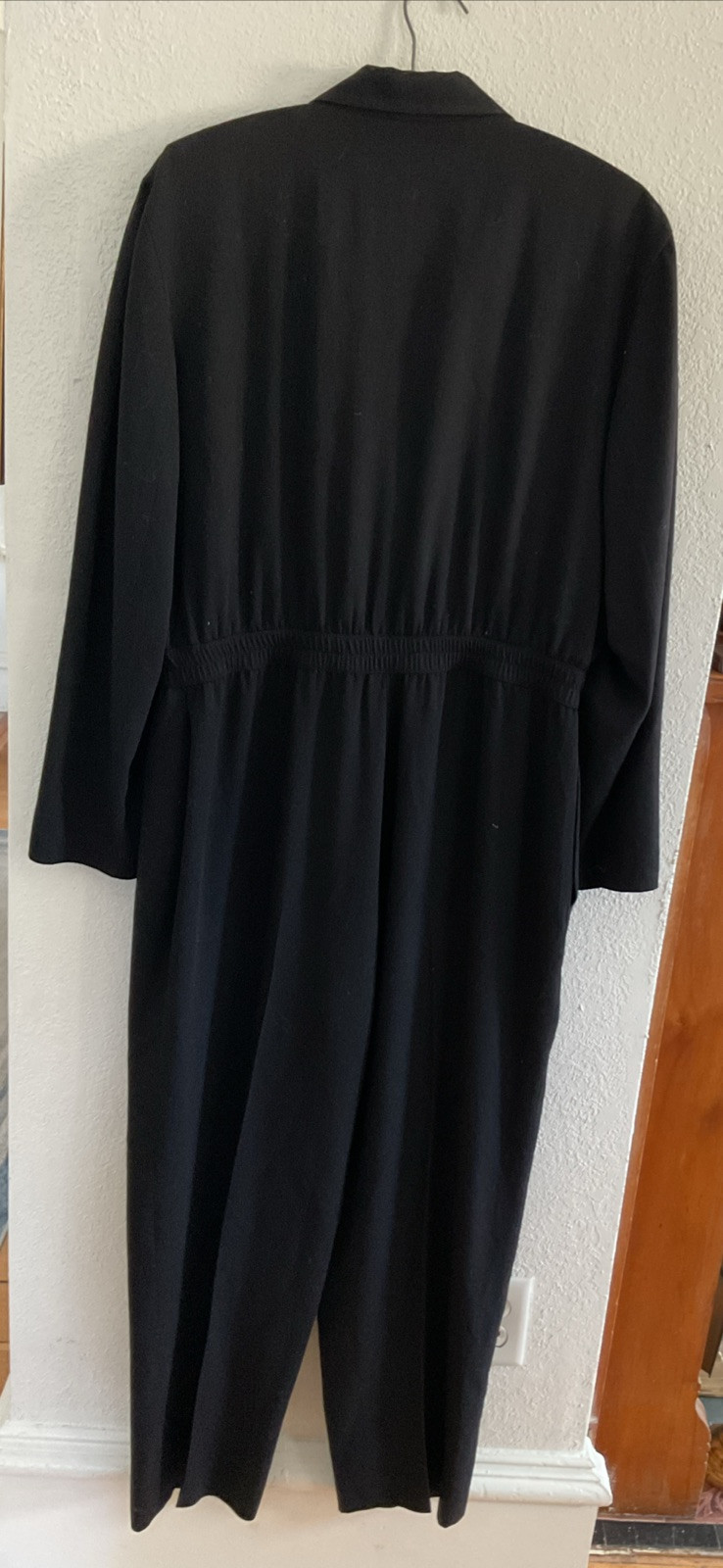VTG Criscione Lined Jumpsuit Equestrian Style Lined Black Gold Embellished