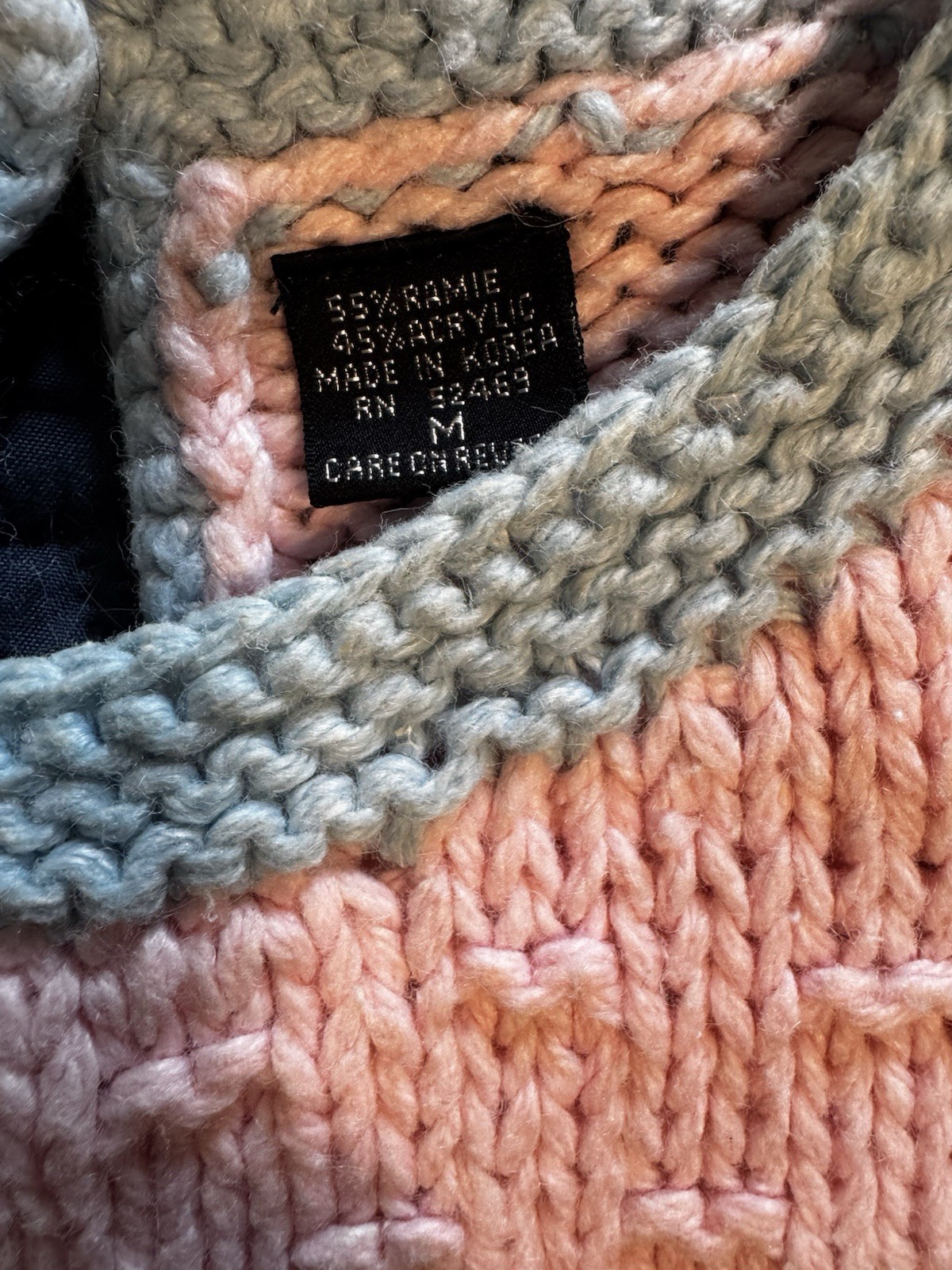 Vintage Bramble Lane Knitted By Hand Vest Sweater Size M EUC