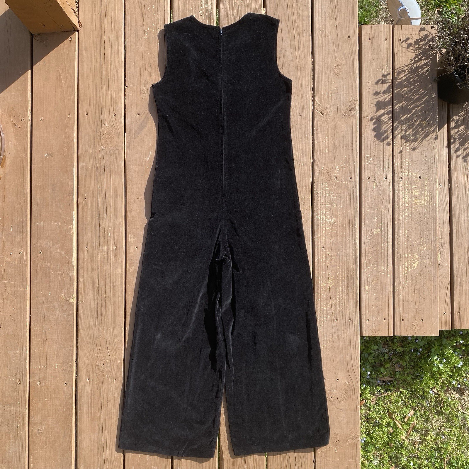 1970’s Black Velvet Wide Leg Sears Jumpsuit