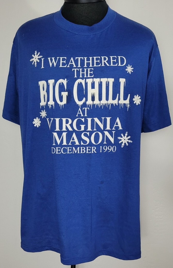1990 Winter Storm „Big Chill” MASON Virginia t shirt Vtg 90s Size XL