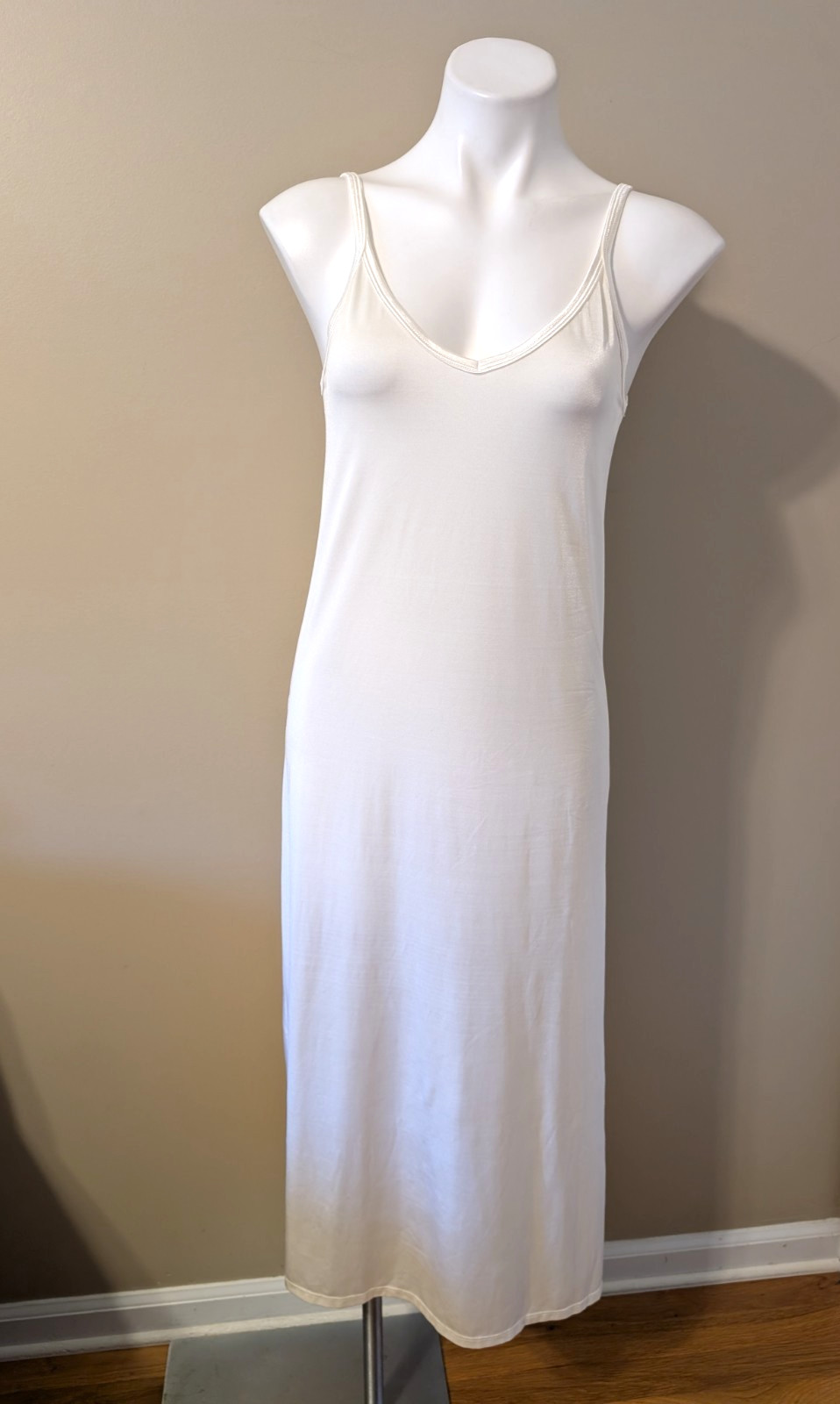 80’s VANITY FAIR White #10-158 Reversible Spin Full Slip/nitegown sz 34 32”/40