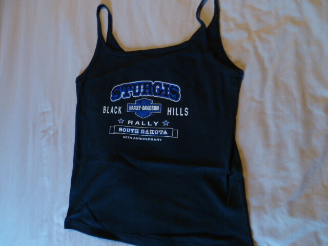 Womens Vintage Sturgis Harley Davidson spaghetti strap T- shirt Size L