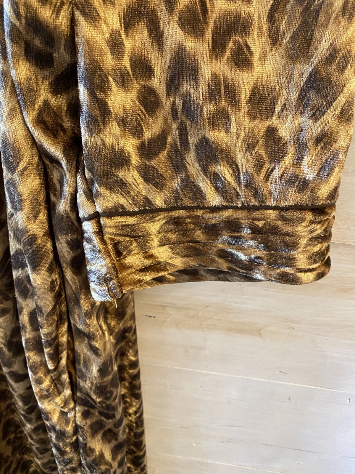 Vtg Secret Treasures Cheetah Long 3x Housecoat Nightgown MooMoo Muumuu Pocket