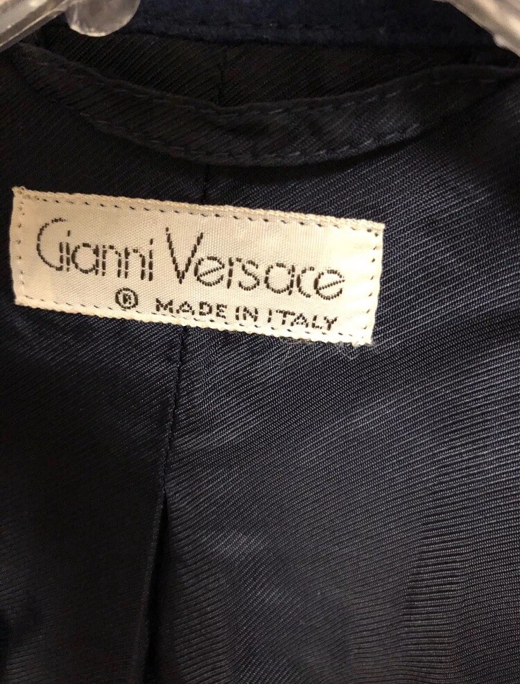 Gianni Versace Wool Alpaca Blend Bomber Jacket Size Small Womens Italian Vintage