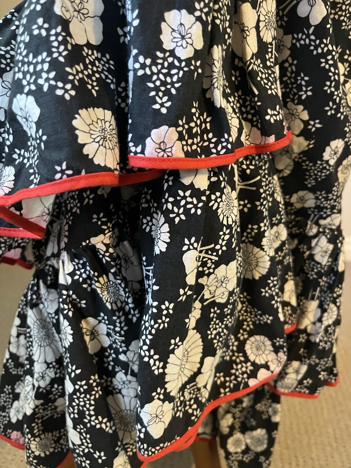 Vintage 70s DARLING OF MELBOURNE Prairie Maxi Dress Black & Red floral – size 12