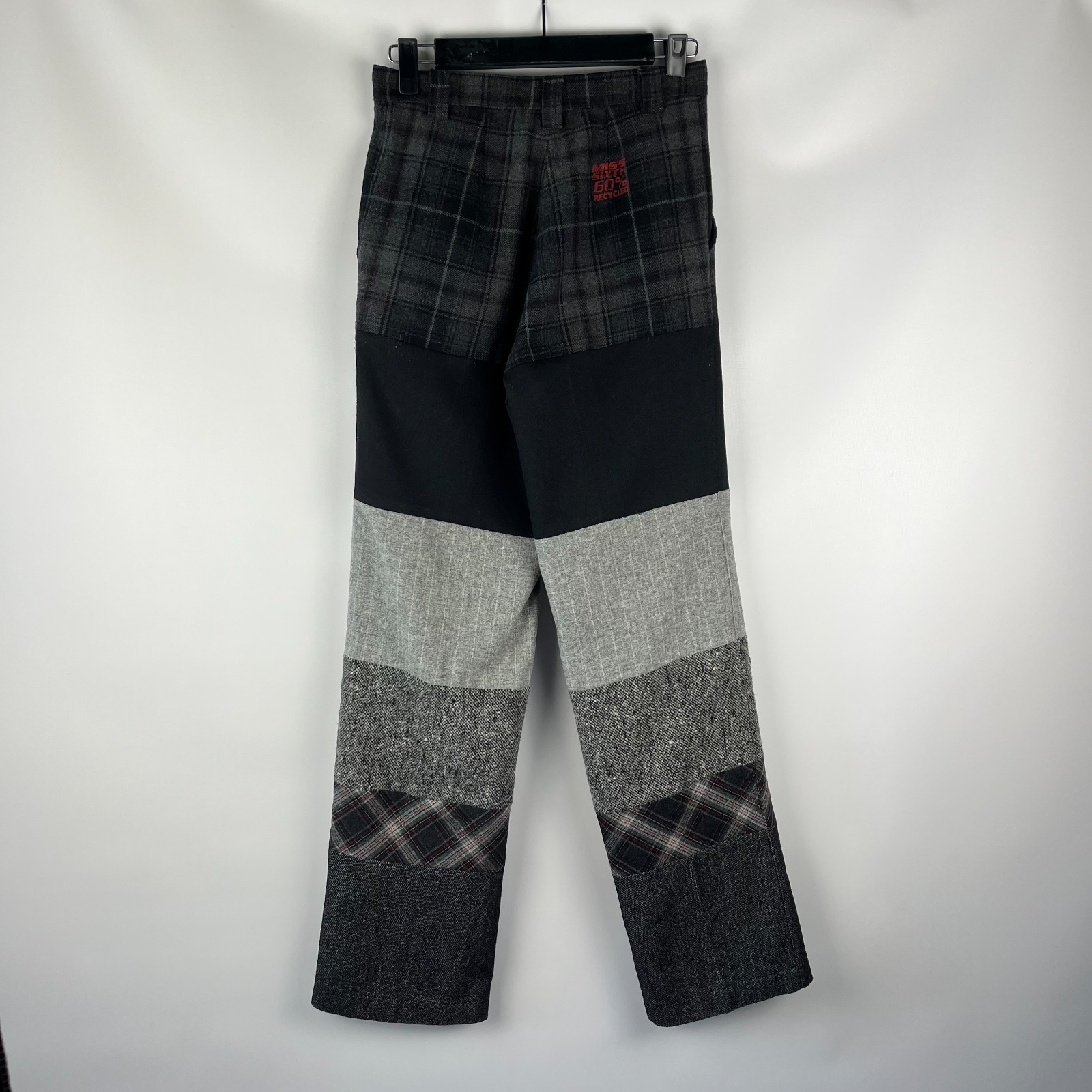Vintage Miss Sixty Patchwork Wool Pants Archive Avant-Garde Italy Y2K Size 31