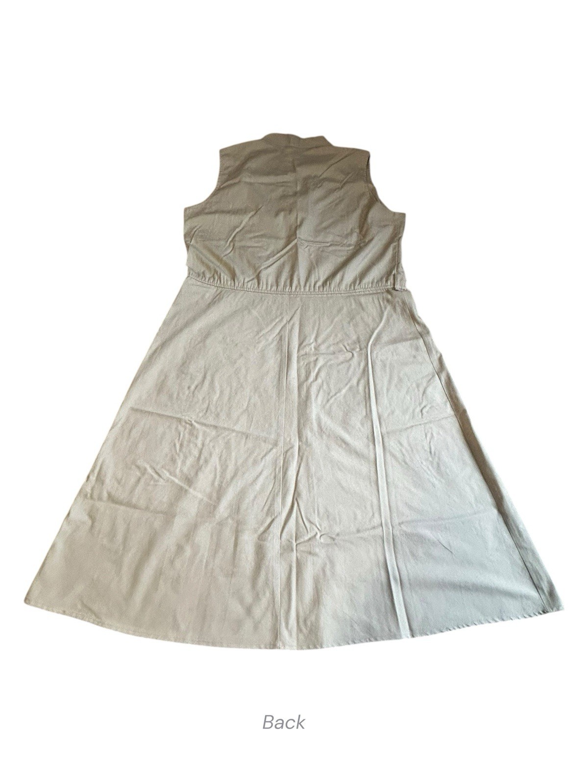 Vintage 80s Murray Meisner Khaki Utility Midi Dress USA Made Safari Cottagecore