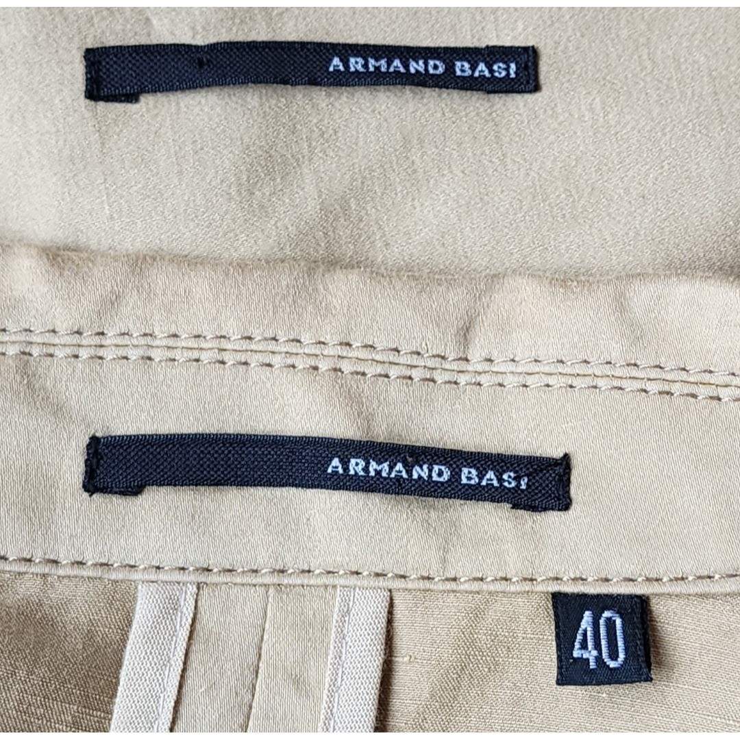 Armand Basi Vintage Linen Cotton Skirt Suit Tan Khaki Made in Spain Size 40 S 6