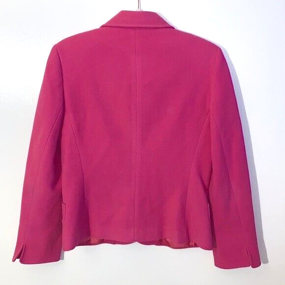 Vintage Harve Benard by Benard Holtzman Pink Wool Blazer Dress Suit Jacket Sz 6