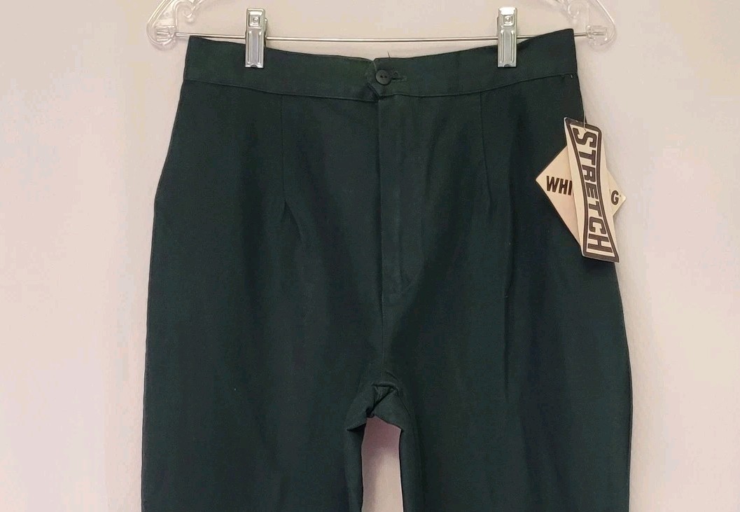 NOS Vtg 80s White Stag Hunter Green Stirrup Pants Stretch High Rise Wmn’s 8 P