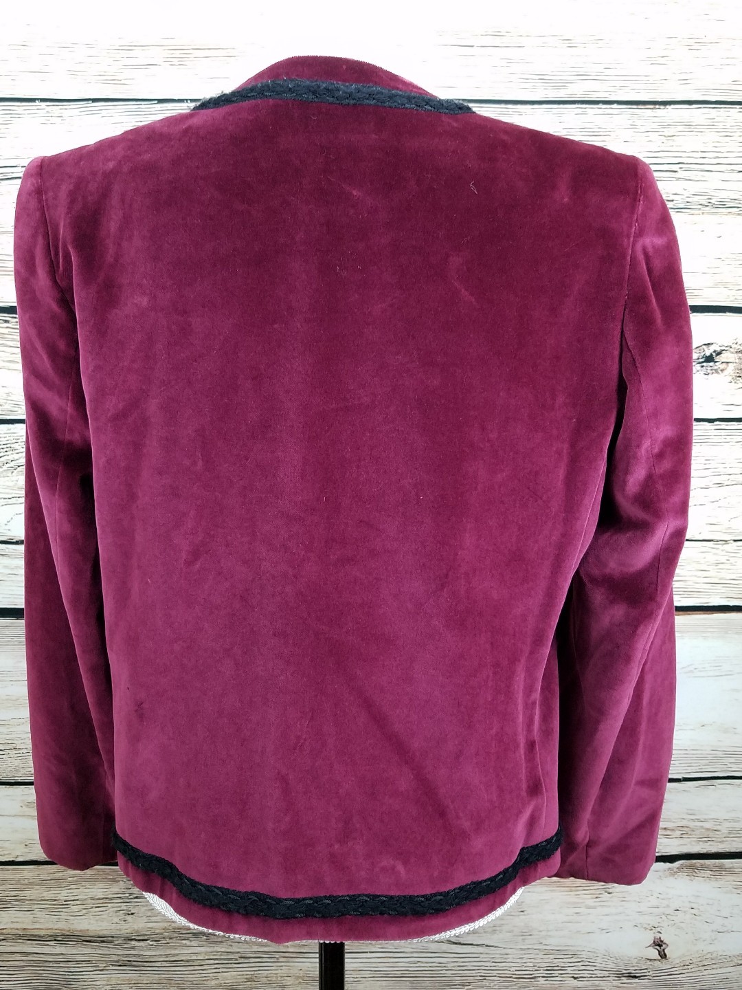 Vintage LOMBARDI INC Velvet Jacket/Blazer Lined Size 12 Made in Hartford, Ct
