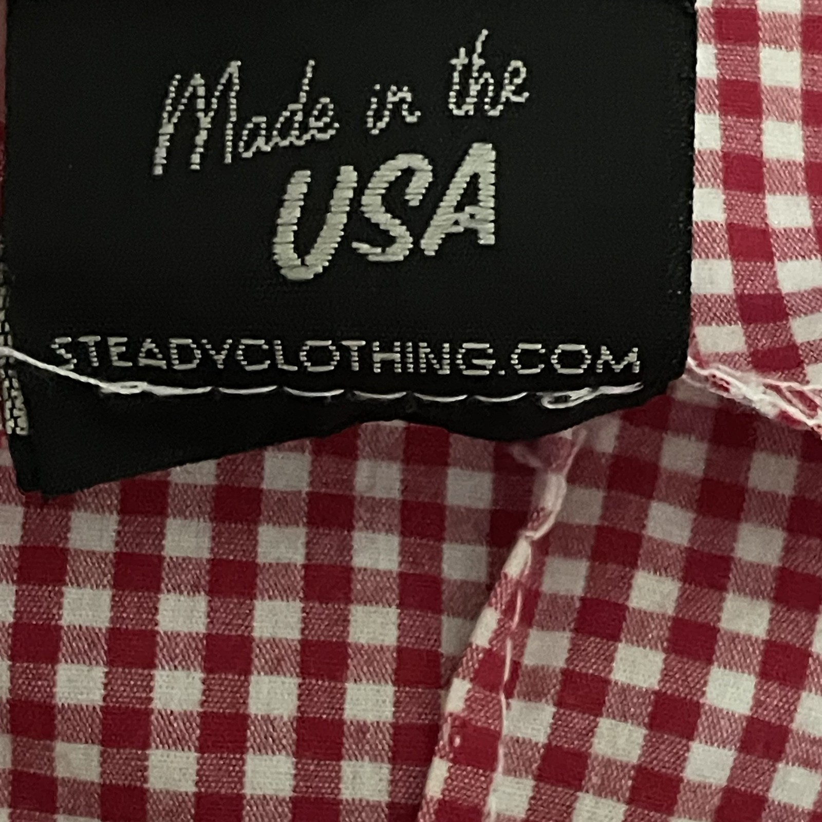 Rocksteady Gingham Cherry Swing Rockabilly Y2K Vintage Pinup Dress Size XS USA
