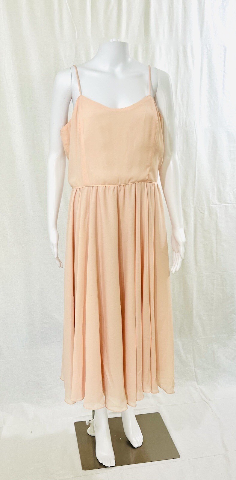 In the Mood Vintage Pink Peach dress And Jacket With White Lace Sz. 16