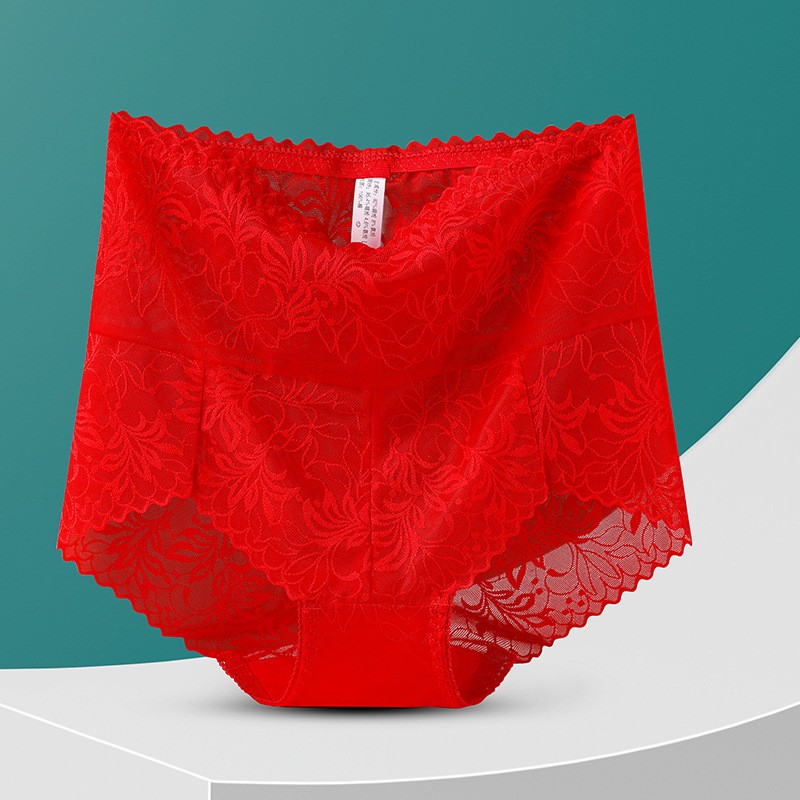 3X Women Tummy Control Panties High Waist Slimming Sexy Lace Brief Knicker L-2XL