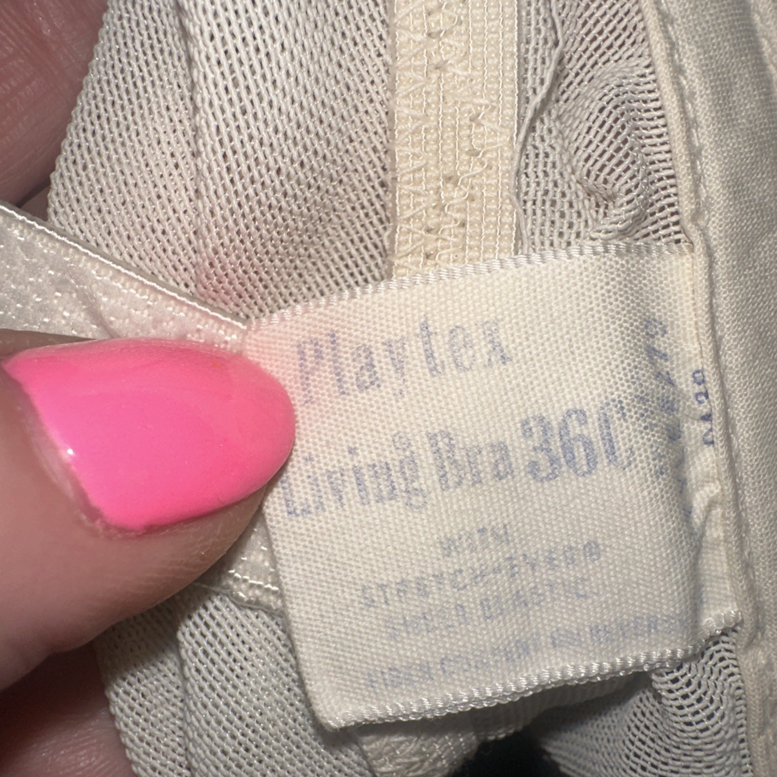 Vintage 1960s Playtex Living Stayless Longline Bra Style #279 Size 36C Lace