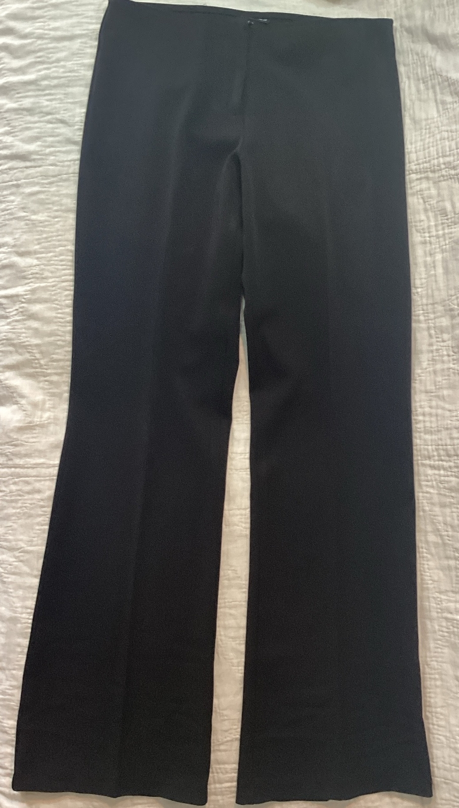 Paper Doll Black Vintage Womens High Waist Flat Pants Size S USA Made Spandex