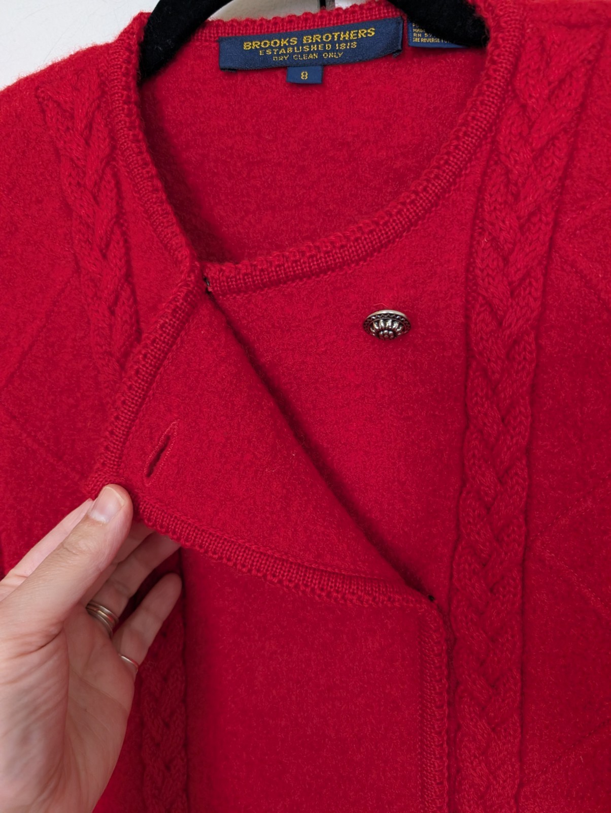 Brooks Brothers Red Wool Vintage Cropped Blazer 8 Quiet Luxury Old Money