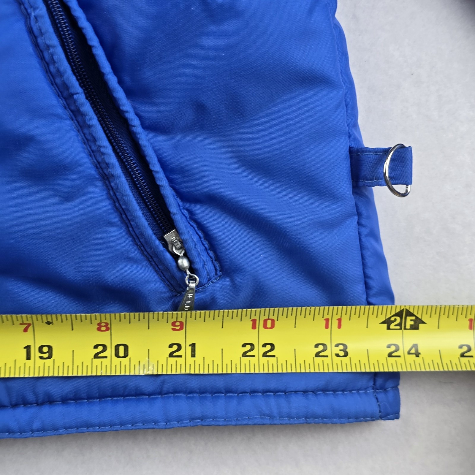 Vintage 80s Snuggler Ski Wear Jacket XL Blue Yellow Red Stripe Retro Colorful