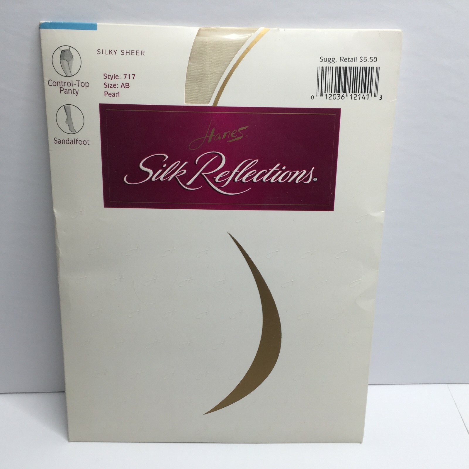 Silky Reflections Sheer Control Top Sandal Pantyhose Nylons Size AB Style 717