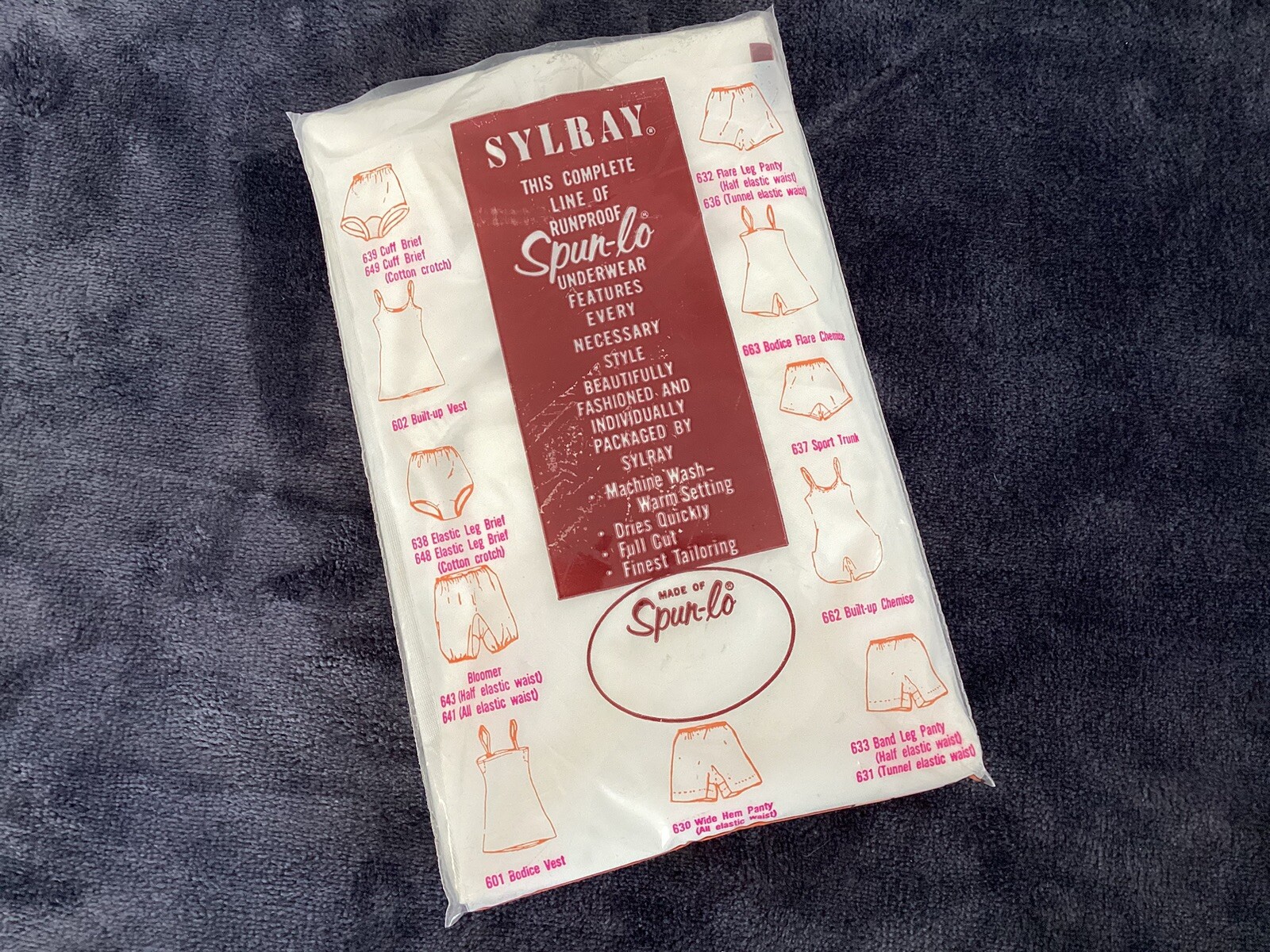 Vtg Nip Sylray Band Leg Panties Acetate Tricot Run Proof -Spun-Lo White Sz 7