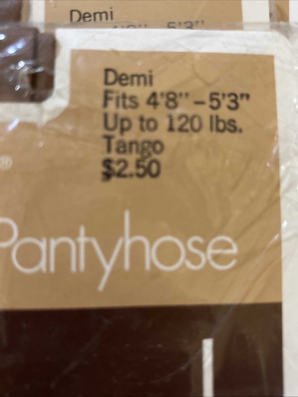 Vintage Round the Clock Miracle Air Spun Pantyhose Tango Stately Size D New