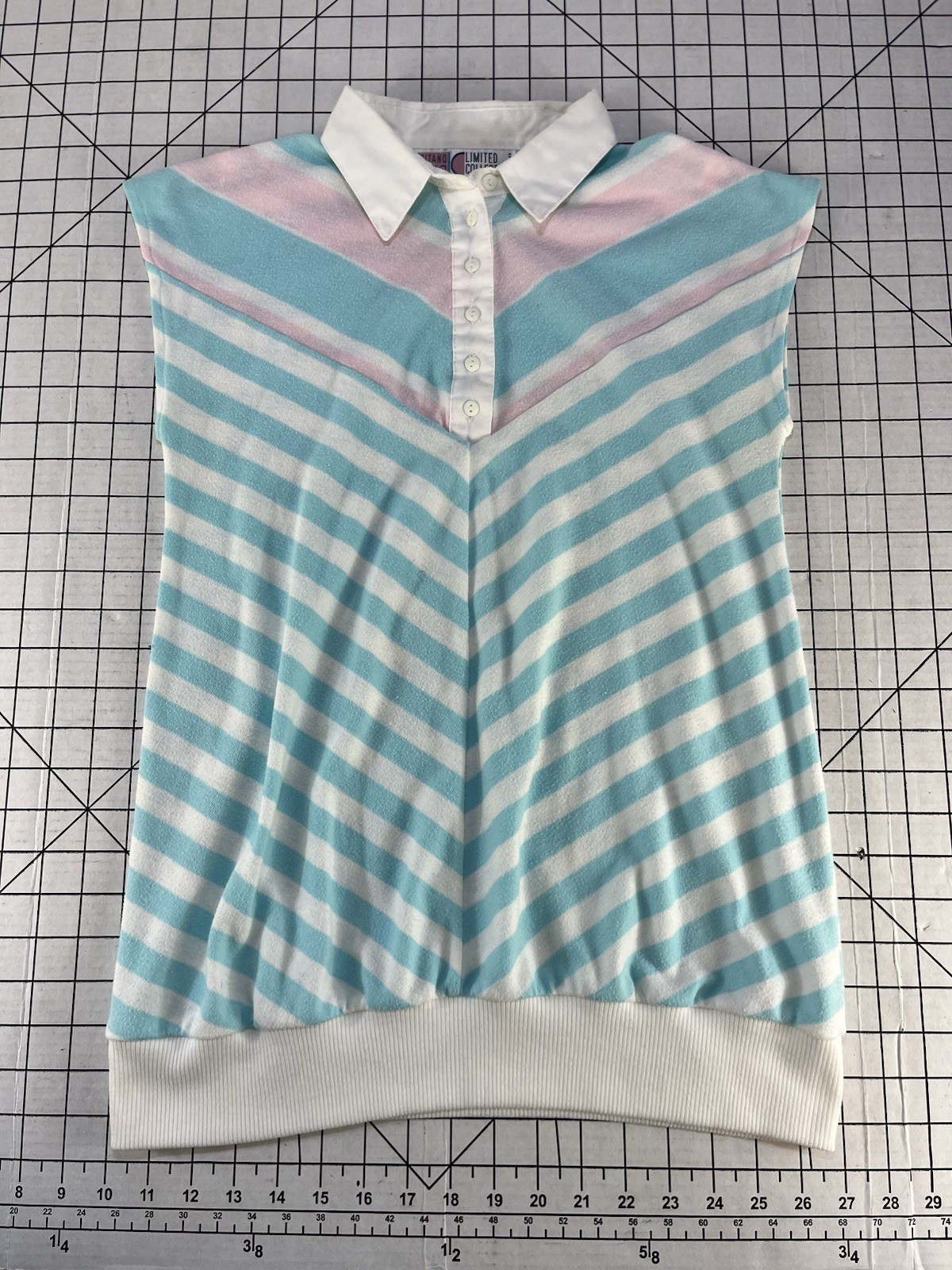 Vintage Iconic 1980’s Look Polo Sweatshirt Best Tank Top Blouse Aerobic Business