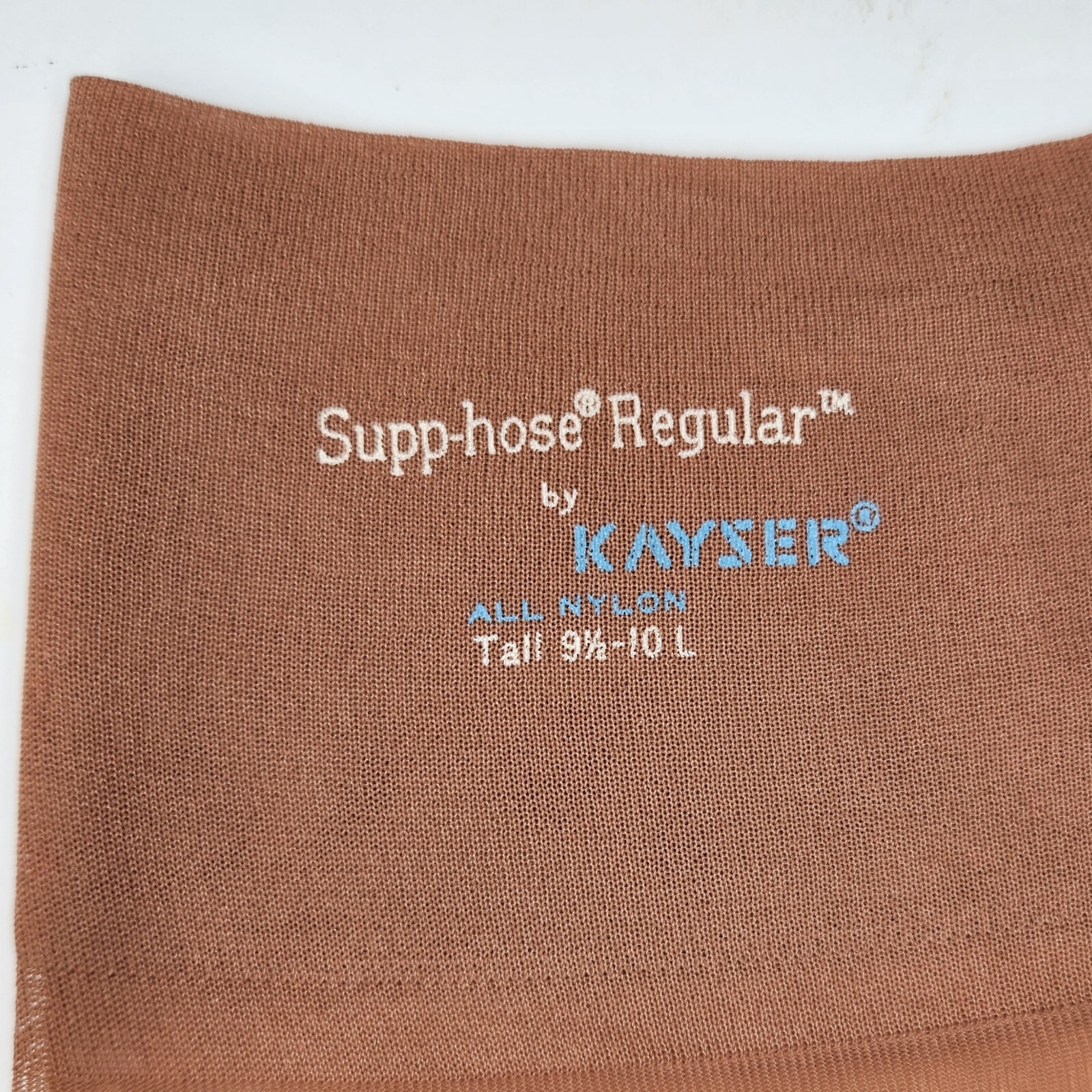 Vintage Supp-Hose Kayser Nylon Stockings Seamless Pantyhose Honey Tall 9 1/2-10L