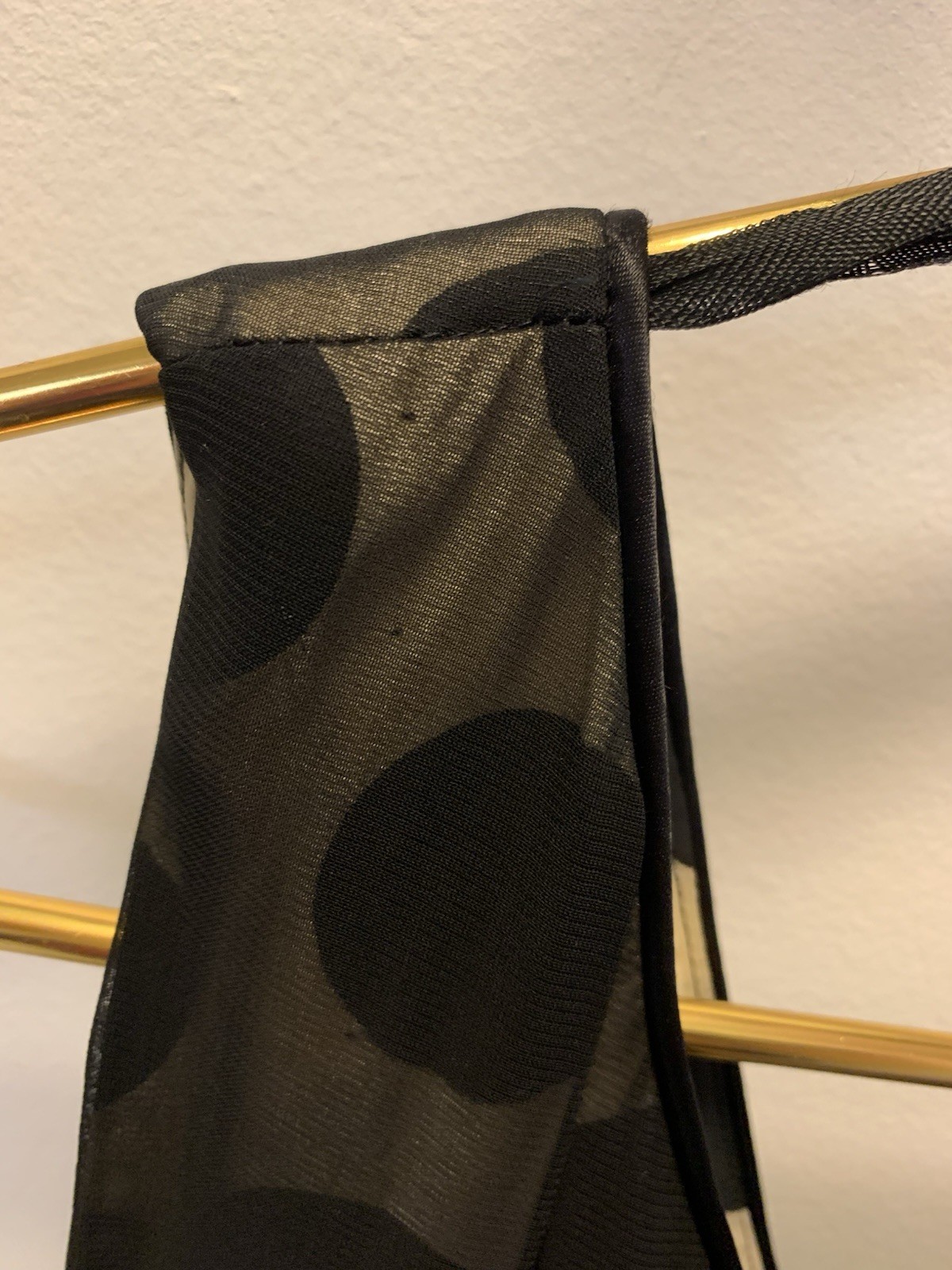 Vintage 1950’s Polka Dot Evening Gown Cocktail Black XS 32 X 24