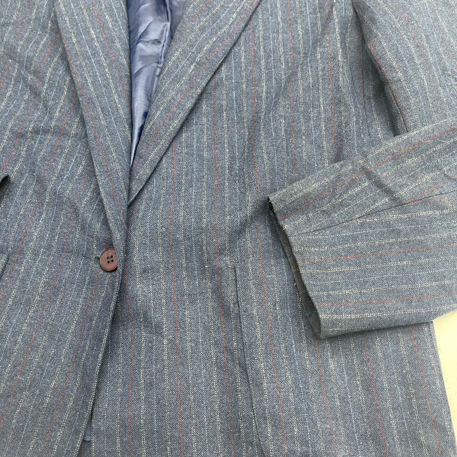 Vintage The Wyndham Collection Navy Blue Pinstriped Blazer Women’s Size XS/S