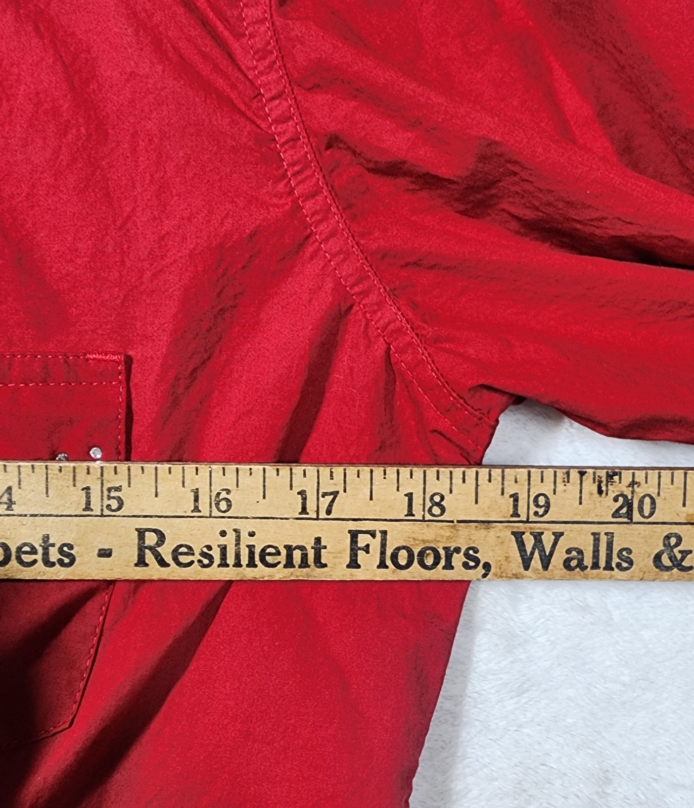 Western Shirt by Panhandle Slim Retro Vintage Red Crystals Black Texas Womens M