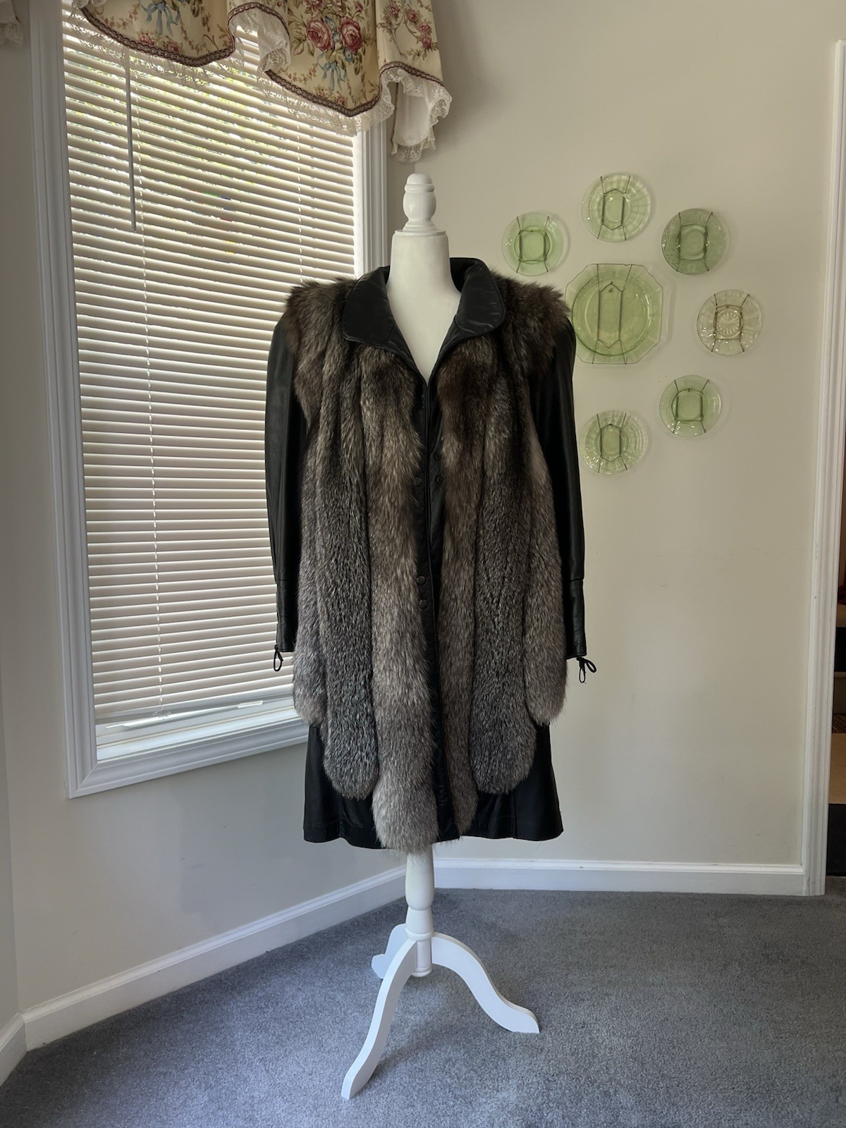 Vintage 1970’s Era Raccoon Fur and Leather Coat