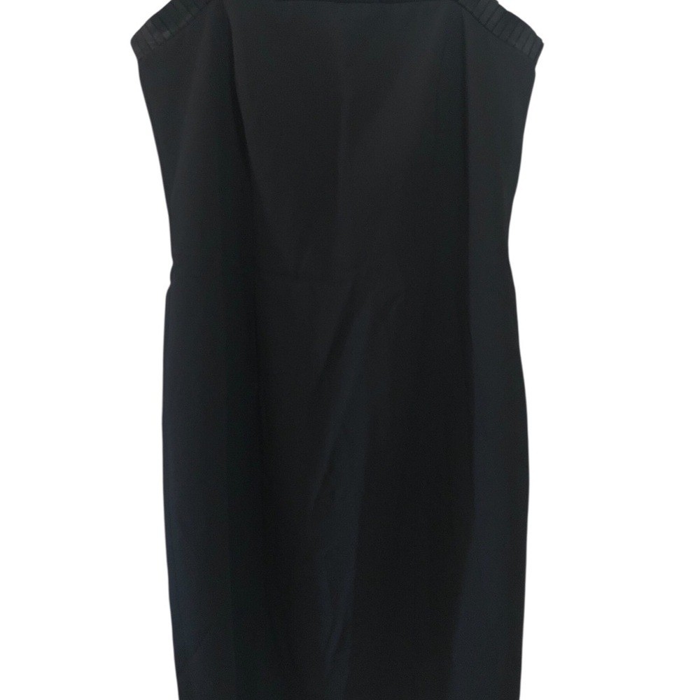 Vintage Saks Fifth Avenue Anne Stanley Black Pleated Ruffle Dress Size 12
