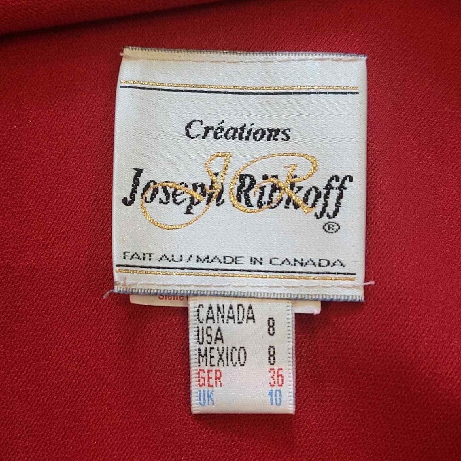 Joseph Ribkoff Dress Size 8 Vintage 90’s Red Spagetti Strap Y2K Retro Date Night